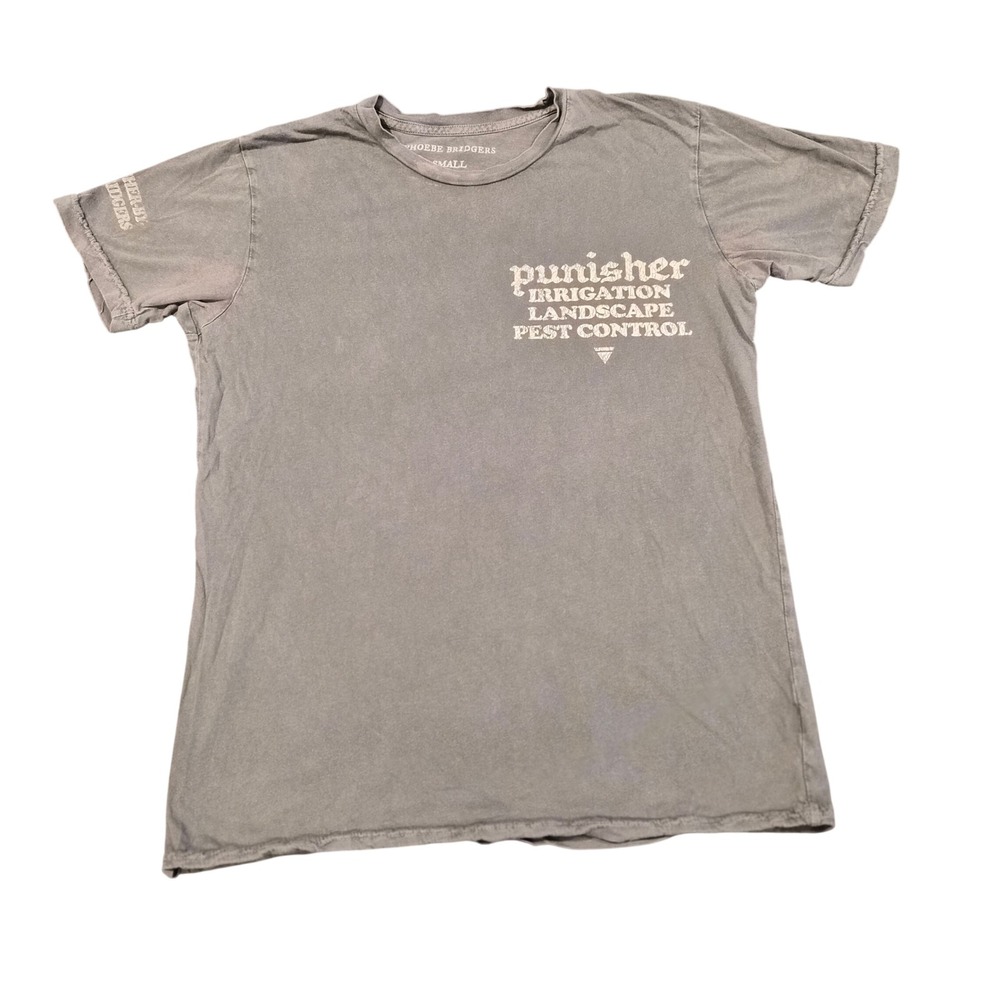 Phoebe Bridgers Punisher Irrigation Landscape Pest Control Shirt Grey XS Grunge